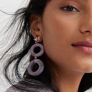 J. Crew Round Drop Earrings Made In Italy Pale Seascape NEW